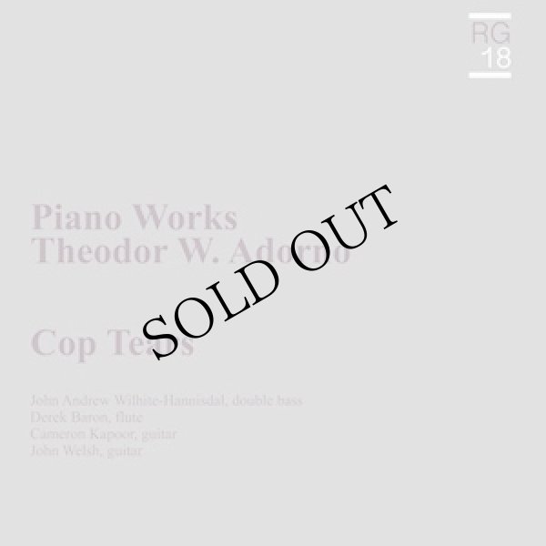 画像1: Cop Tears "Theodor Adorno: Piano Works" [LP]