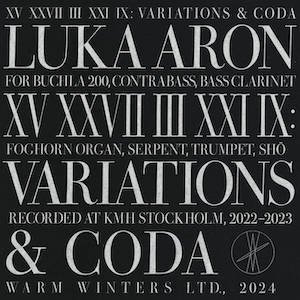 画像: Luka Aron "XV XXVII III XXI IX: Variations & Coda" [LP]